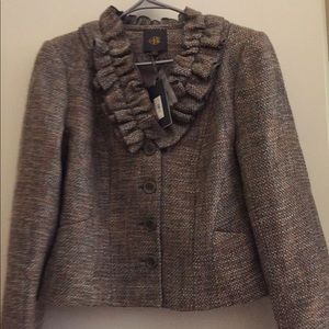 NWT The Limited Tweed Ruffle Jacket